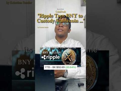 BNY will be the primary custodian of Ripple’s stable coin