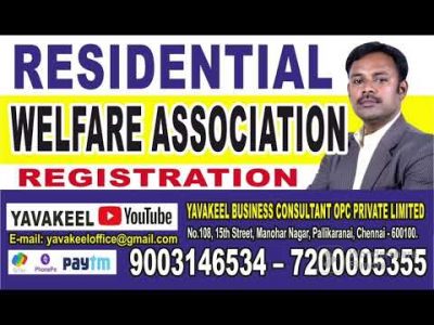 How to Register a Residential Welfare Association (RWA) in Tamil Nadu Chennai RWA Registration