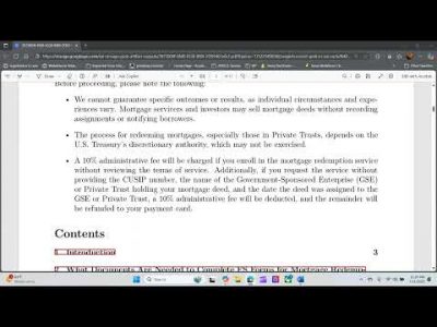 Now Providing Redemption Service for Mortgages Securitized into a Private Trust