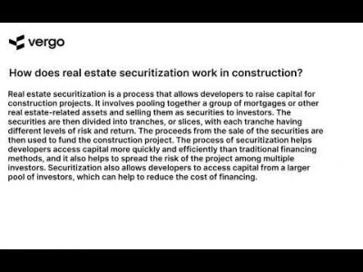 Real Estate Securitization in Construction Explained