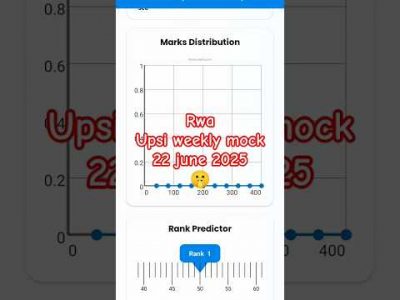 Rwa upsi weekly mock 22 june 2025 #upsi #rwa #uppoliceconstable #upprpb #exampur #testbook #shorts