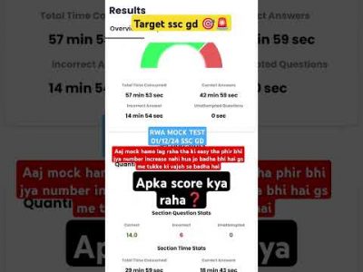 Ssc gd mock test analysis Rojgar With Ankit #ssc #gd #rwa #mock #mocktest #students #motivation