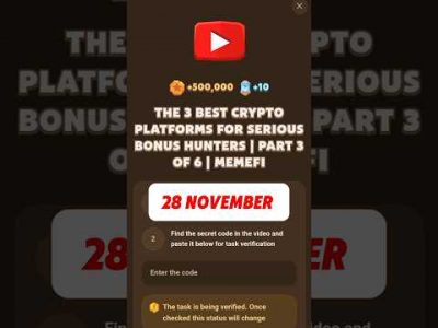 THE 3 BEST CRYPTO PLATFORMS FOR SERIOUS BONUS HUNTERS | PART 3 OF 6 | MEMEFI #memefi #code