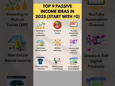 Top 9 Passive Income Ideas in 2025. #shortsfeed #income