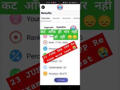 23 JUNE RWA UPP Re Exam MOCK TEST ANALYSIS #trending #motivation #policeexam #uppoliceexam #uppolice