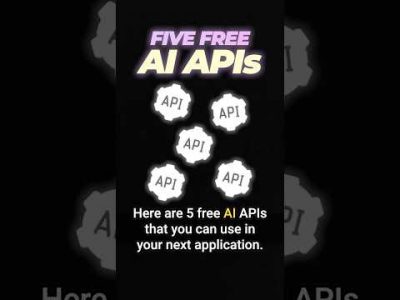 5 FREE AI APIs You Should Use #ai #developer #llm #softwaredeveloper #code #coding