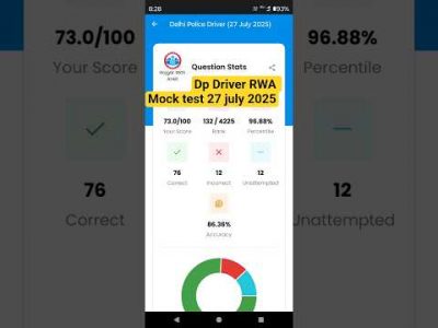 Dp driver mock test #rwa #delhipolice