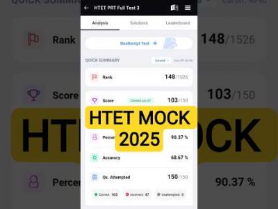 HTET MOCK TEST ANALYSIS #htet #testbook #rwa #htetexam #rwamocktest #motivation #teacher #teaching