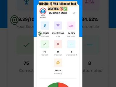 NTPC(10+2)rwa mock test analysis #ntpc#railway #ntpc_exam #ytshorts #tranding #yt #rwa #ssc #kkpal