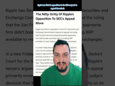 RIPPLE LEGAL TEAM MOVES TO HAVE SEC's REQUEST TO APPEAL XRP DECISION DENIED