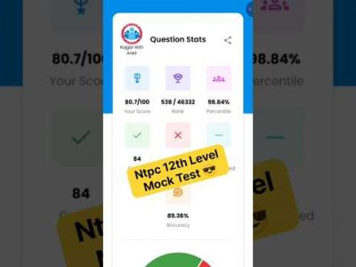 RRB Ntpc 12th Level Rwa Mock Test #trending #motivation #shorts #rwa #rrb #shortvideo #viralvideo