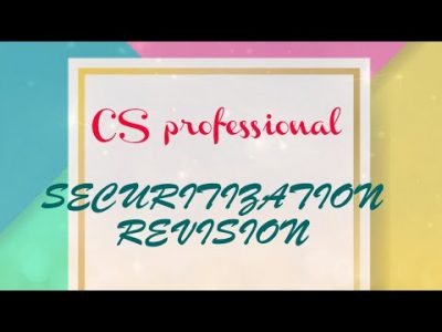 SECURITIZATION REVISION | IN 45 MINS | CS PROFESSIONAL | CORPORATE FUNDING |
