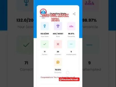 SSC CGL MOCK RWA #rwa #ssccgl #ssc #sscexam #railway