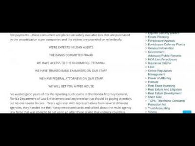The Mortgage Loan Securitization Grift -This is an URGENT one Folks! Please Share
