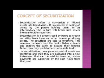 Unit 8 Lecture 9 Part A Securitization Concept, process and Neet