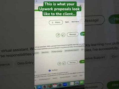 Your Upwork Proposals (What the Client Sees) #freelancing